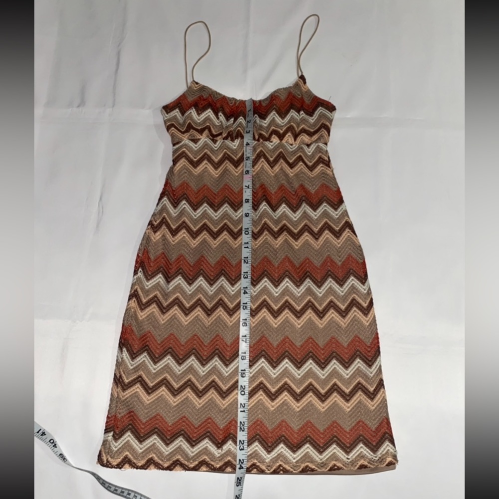 Ultra Flirt Chevron Patterned Knitted Cami Mini Dress - Picture 10 of 14